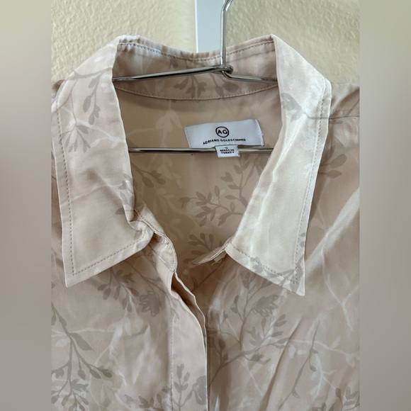 NWOT - AG Shiela Long Sleeve Button-up Shirt in Shadow Flower Neutral - Size S - Picture 9 of 10